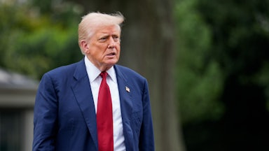 Trump looks concerned