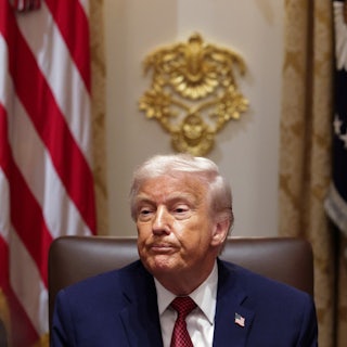 Trump looking chastised