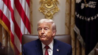 Trump looking chastised