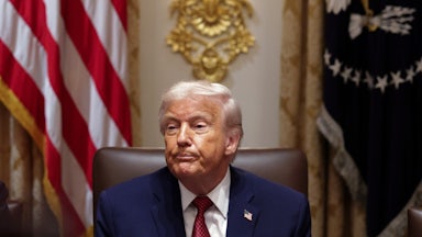 Trump looking chastised