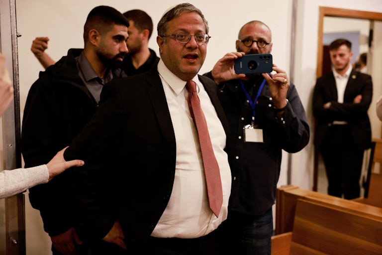 Itamar Ben-Gvir speaks to reporters