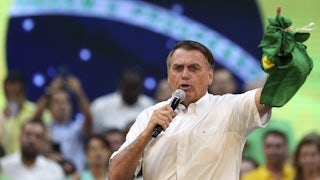 Jair Bolsonaro speaks during the Liberal Party national convention