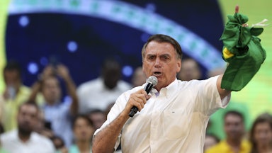 Jair Bolsonaro speaks during the Liberal Party national convention