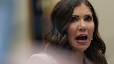 Kristi Noem speaks during a House committee hearing