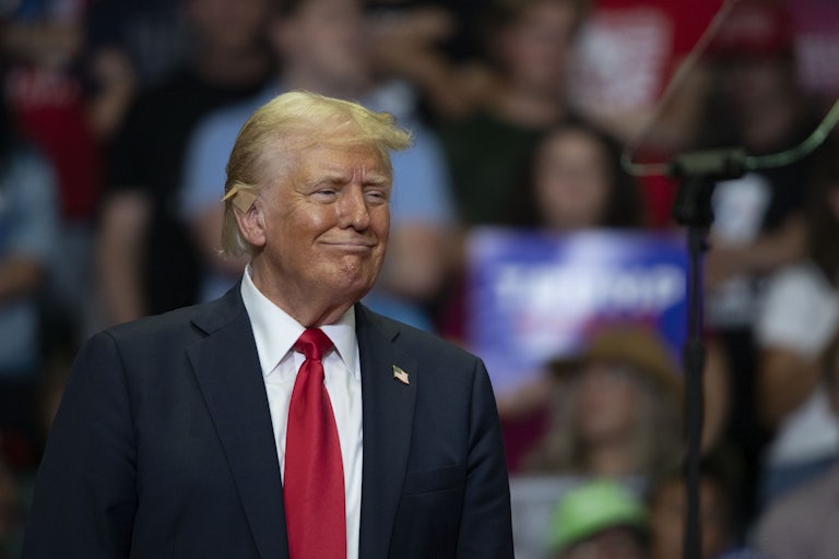 Donald Trump smiles weirdly