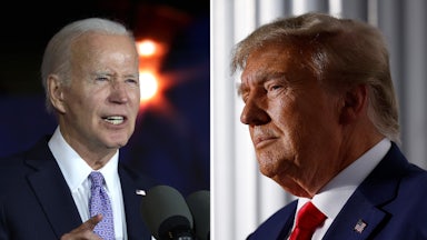 Joe Biden / Donald Trump splitscreen