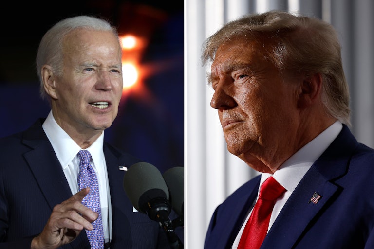 Joe Biden / Donald Trump splitscreen