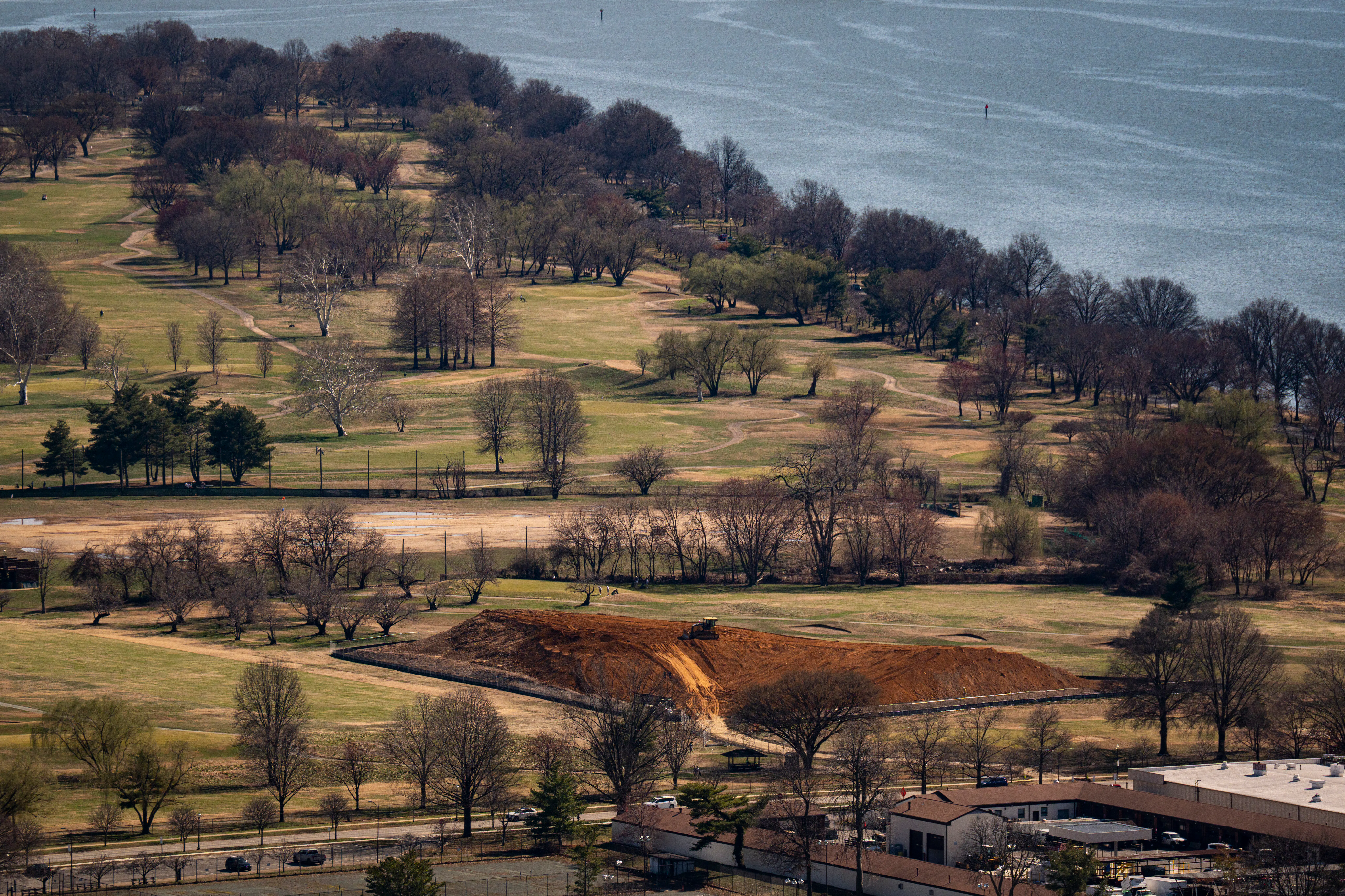 Fresh dirt at East Potomac Golf Links