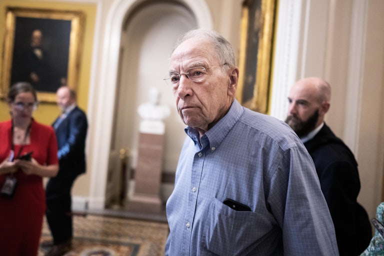 Senator Chuck Grassley walks in the Capitol