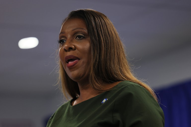 Letitia James speaks