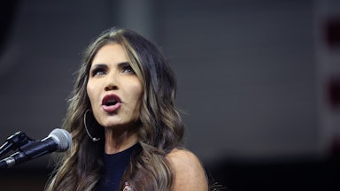 Kristi Noem speaks at the Monument Leaders Rally hosted by the South Dakota Republican Party.