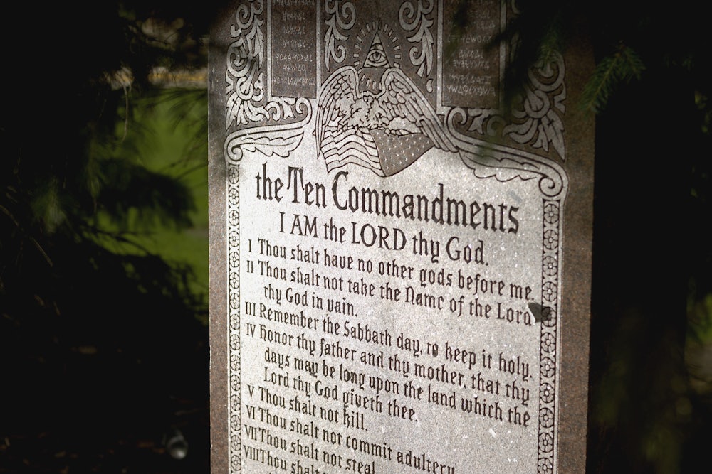 Ten Commandments stone