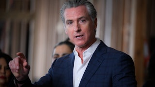 California Governor Gavin Newsom speaking