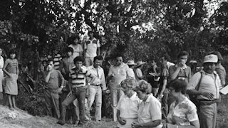 A photo of the bodies of American Nuns Maura Clarke, Dorothy Kazel, and Ita Ford, along with lay missioner Jean Donovan