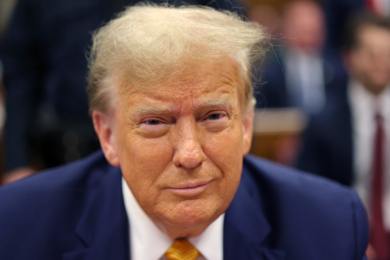 Donald Trump smiles