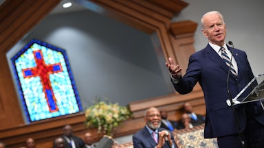 Biden at New Hope Baptist Church in Jackson, Mississippi