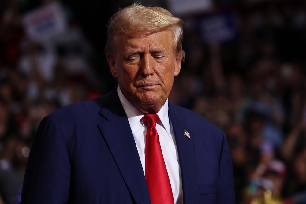 Donald Trump looks downcast