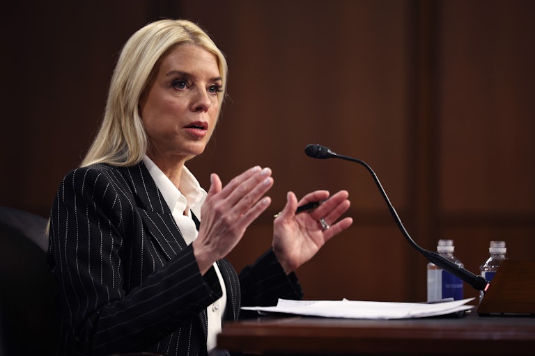 Pam Bondi speaks in her confirmation hearing