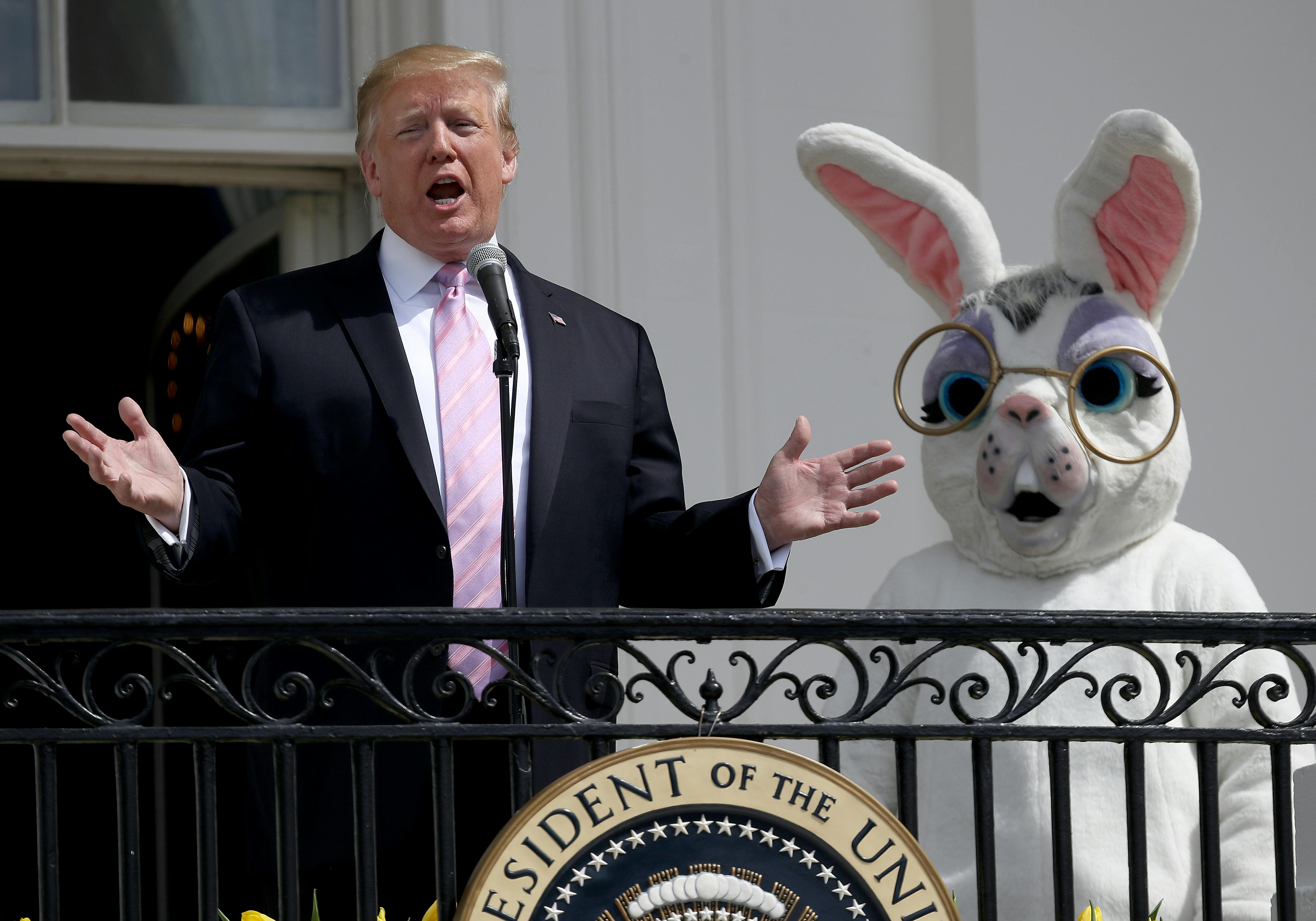 Trump at the 141st Easter Egg Roll at the White House in 2019