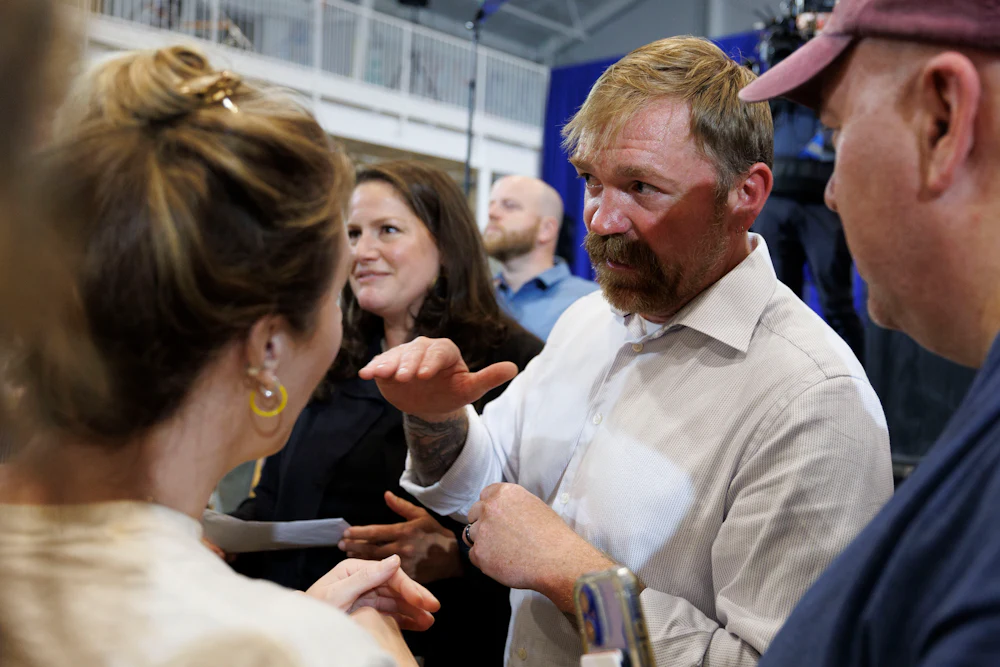 Graham Platner on the campaign trail