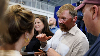 Graham Platner on the campaign trail