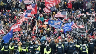 The crowd outside the Capitol on January 6, 2021