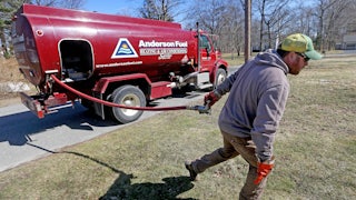 A worker pulls
