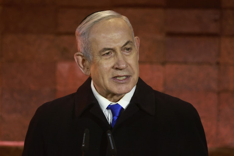 Israeli Prime Minister Benjamin Netanyahu speaking