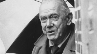 The English novelist Graham Greene in 1975.