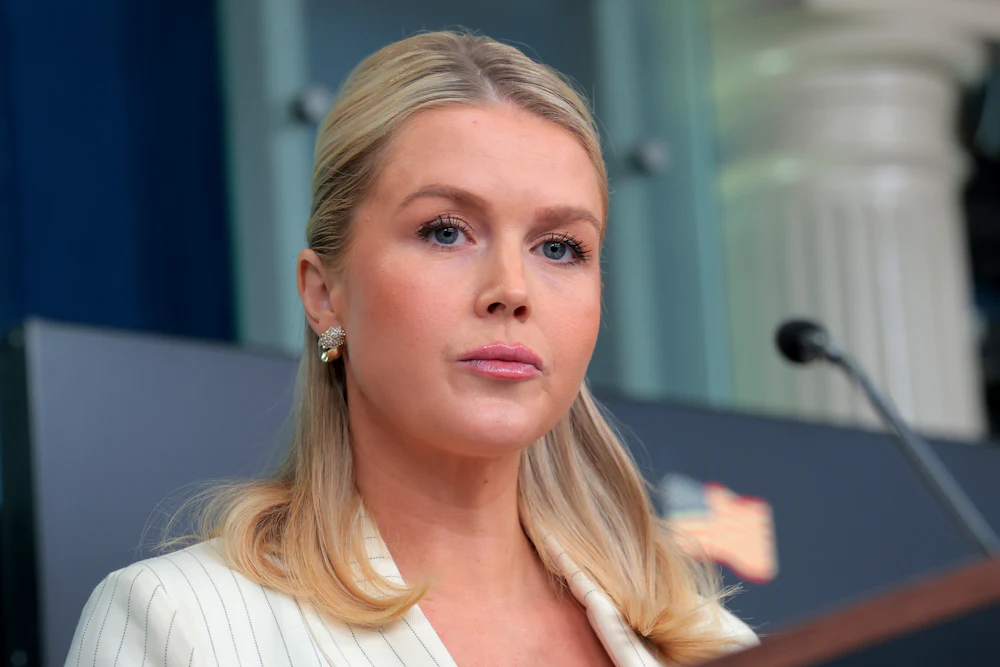 Karoline Leavitt stares