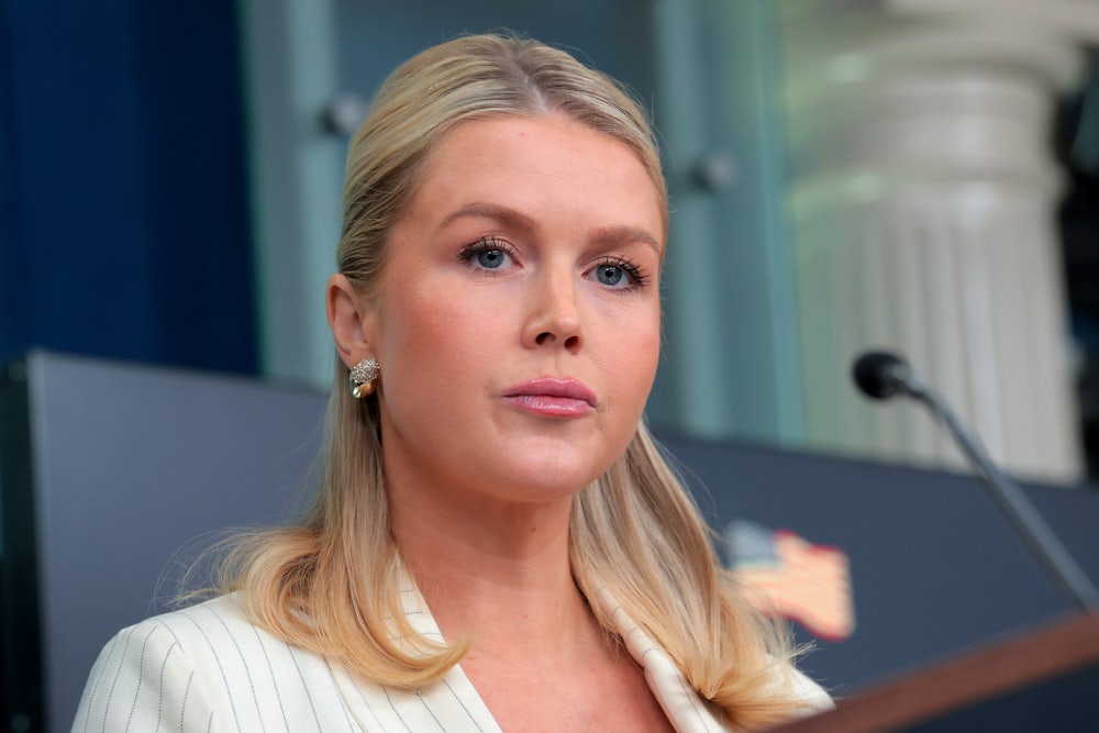 Karoline Leavitt stares