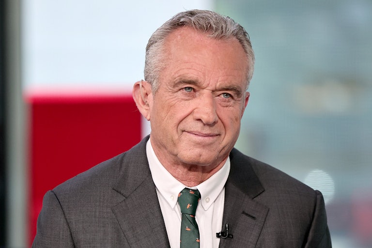 Robert F. Kennedy Jr. smiles during an interview