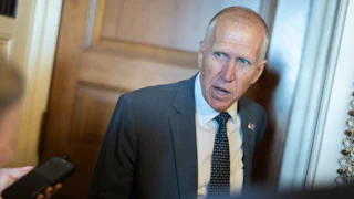 Senator Thom Tillis speaks to reporters