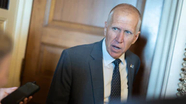 Senator Thom Tillis speaks to reporters