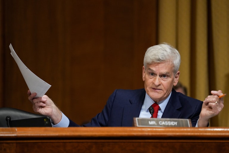 Senator Bill Cassidy during a Senate Finance Committee hearing in Washington, D.C.