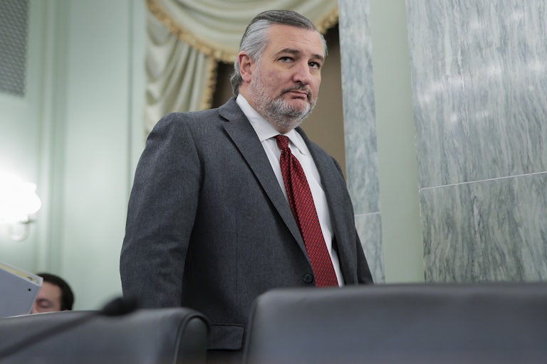 Senator Ted Cruz walks in the Capitol
