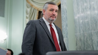 Senator Ted Cruz walks in the Capitol