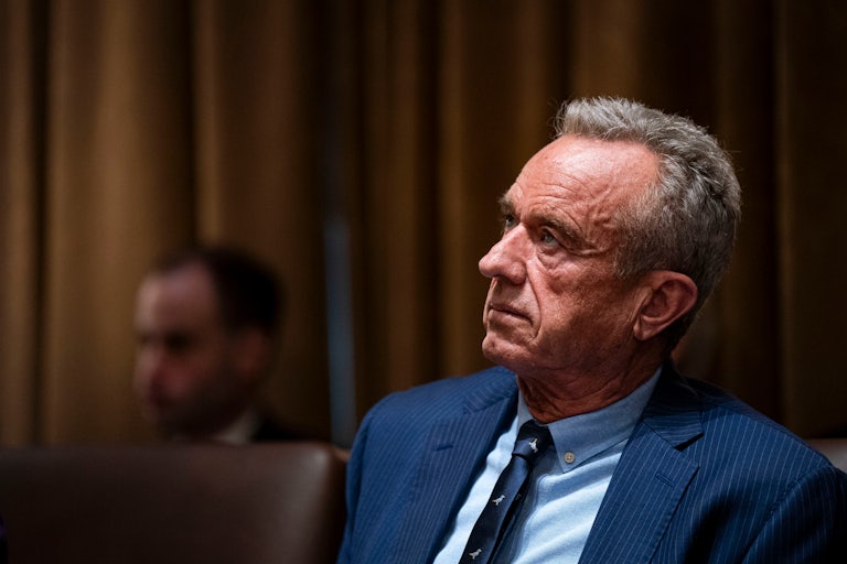Robert F. Kennedy Jr. sits during Donald Trump's Cabinet meeting