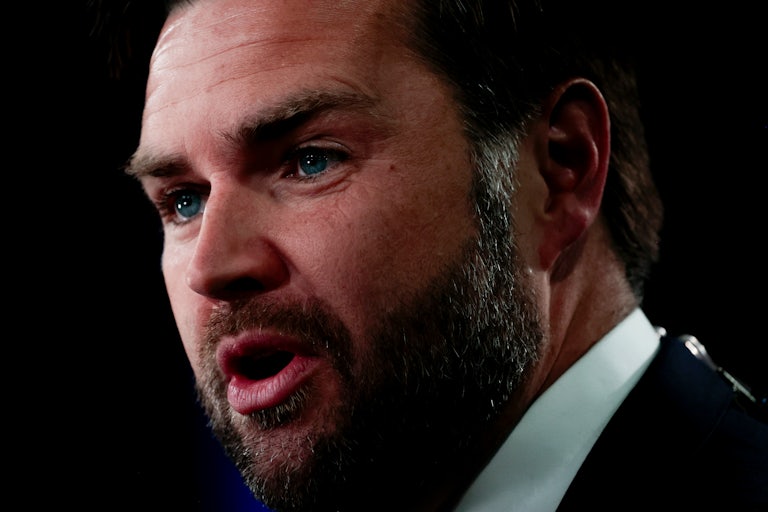 J.D. Vance speaks to reporters