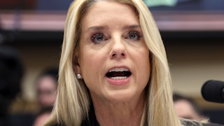 Attorney General Pam Bondi speaks during a House committee hearing