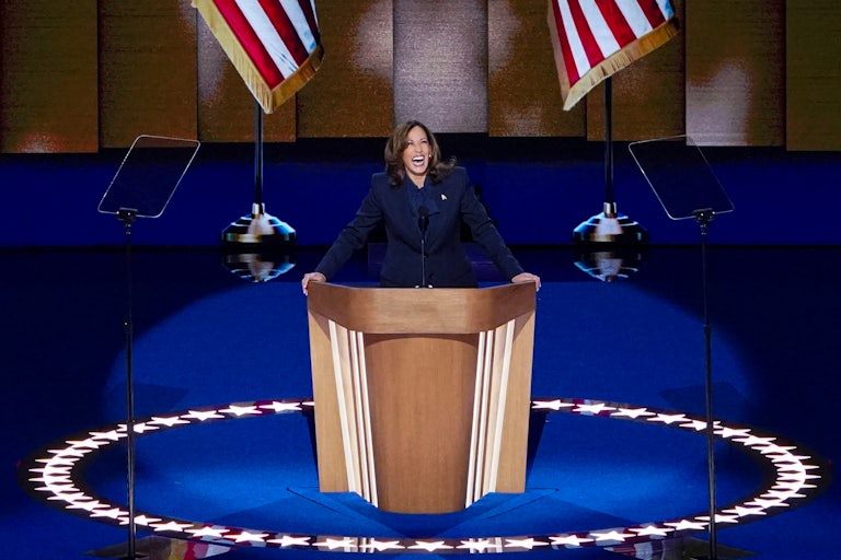 Kamala Harris speaks at the Democratic National Convention