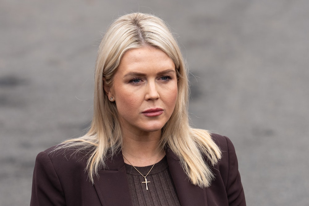 Karoline Leavitt glares