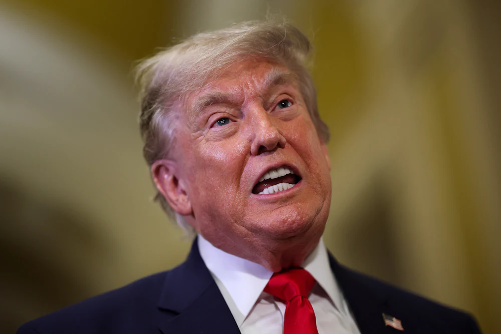 Donald Trump winces