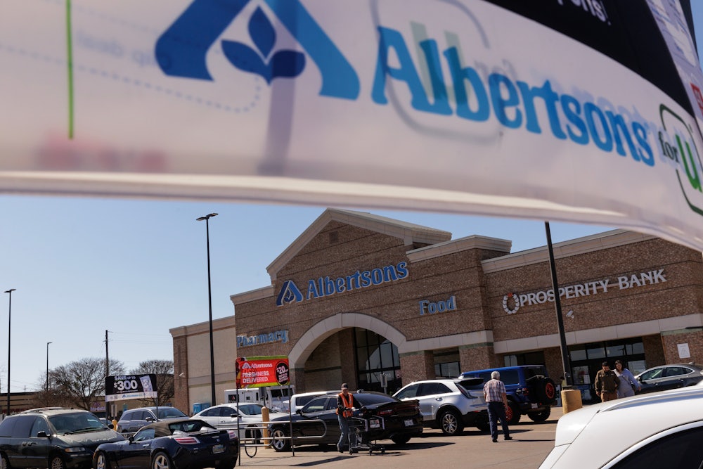 An Albertsons grocery store in Grand Prairie, Texas.