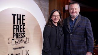 The Free Press’ Bari Weiss with Senator Ted Cruz at an event in Washington, D.C.