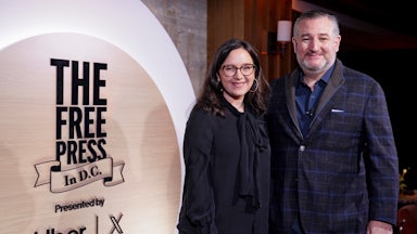 The Free Press’ Bari Weiss with Senator Ted Cruz at an event in Washington, D.C.