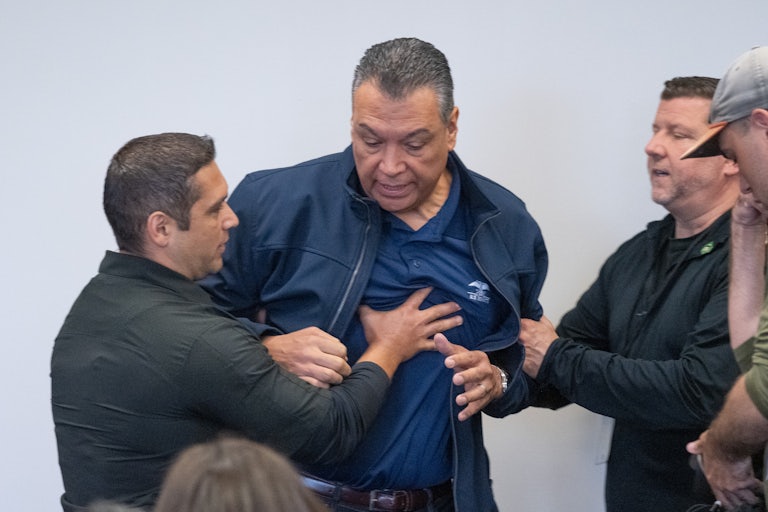 FBI agents rough up California Senator Alex Padilla after he tried to ask a question to Homeland Security Director Kristi Noem on Thursday