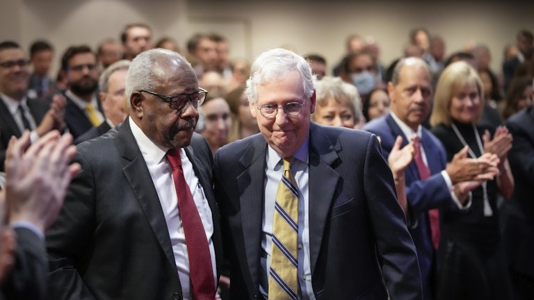 Clarence Thomas and Mitch McConnell