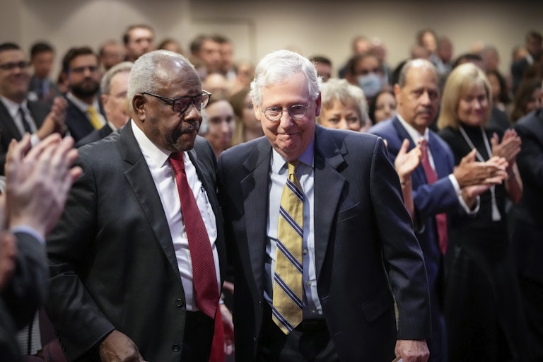 Clarence Thomas and Mitch McConnell