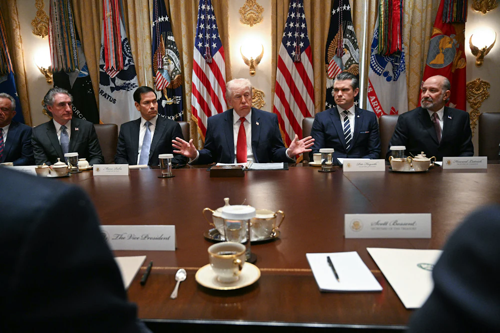 Trump at a Cabinet meeting